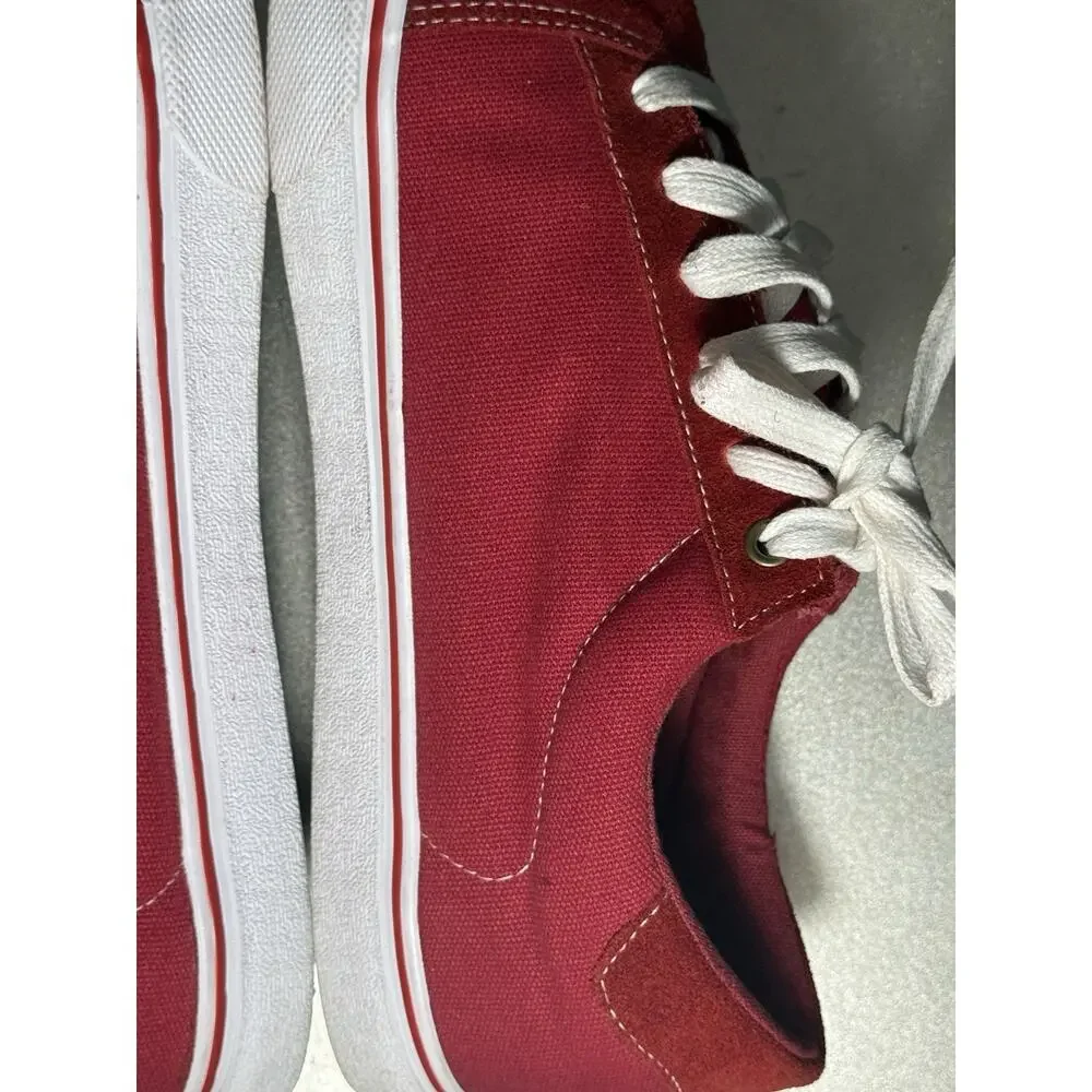 True Religion Nuno Red Canvas Suede Sneakers Shoes Mens Size 13 Casual